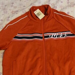 Guess Bold Red Zip-Up Jacket